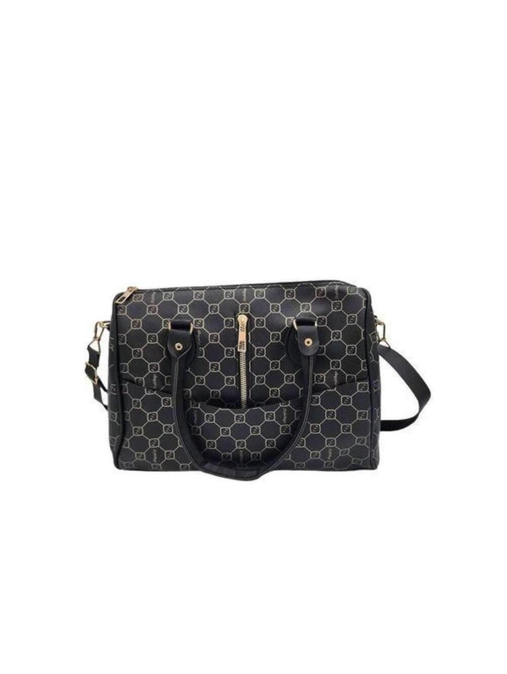 Geometric Print Large Handbag - Picture 3 of 10
